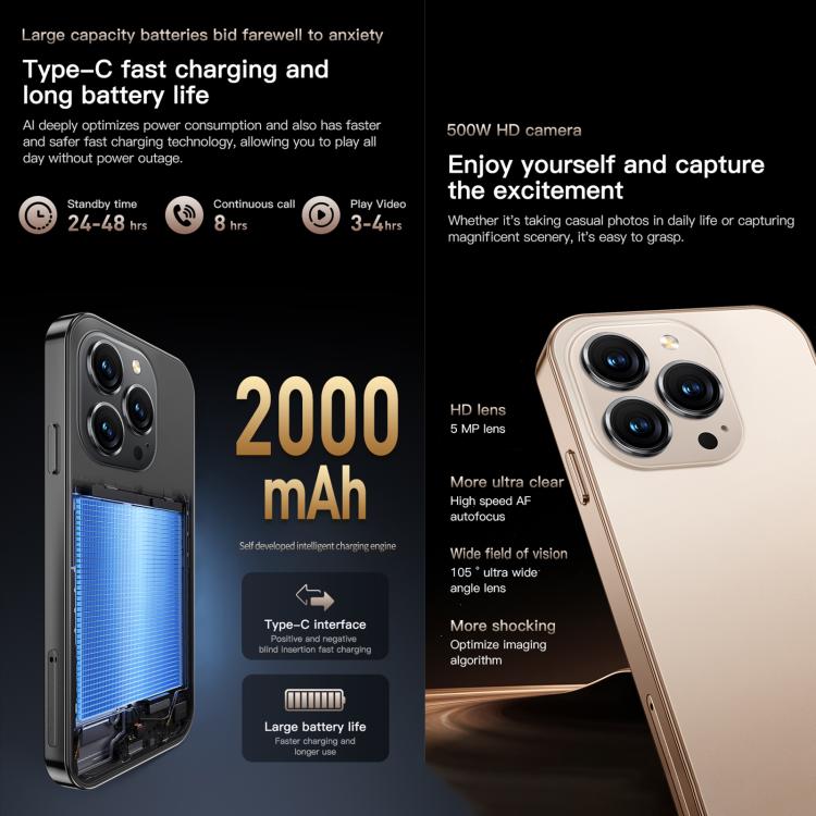 SOYES ONEMYTH M16 Pro, 2GB+16GB, 4.0 inch Android 10.0 MTK6580 Quad Core, Network: 3G, Dual SIM (Gold)