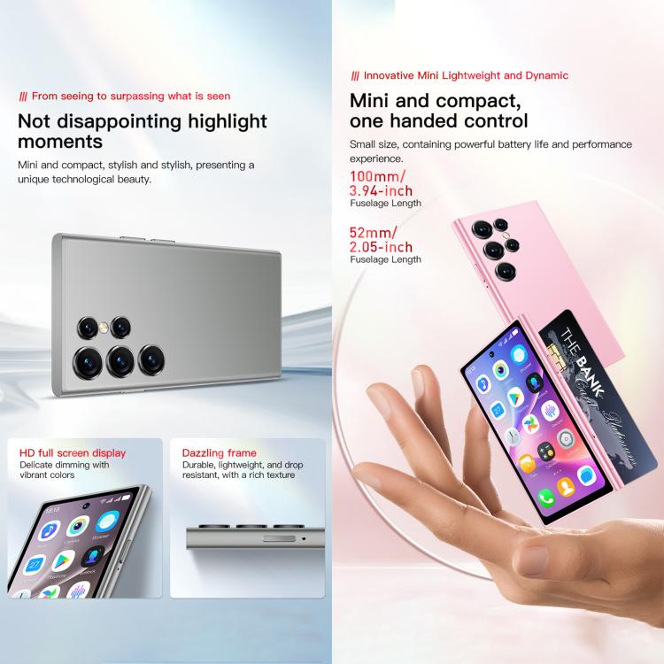SOYES ONEMYTH S25 Pro, 2 Go+16 Go, Android 10.0 MTK6580 Quad Core de 4,0 pouces, Réseau : 3G, Double SIM (Rose)