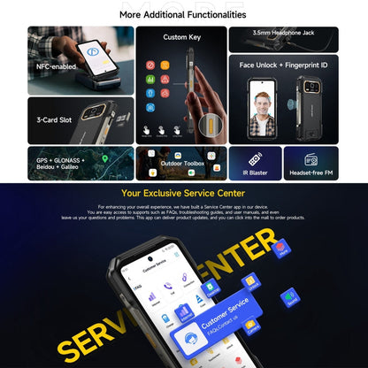 [Entrepôt HK] Téléphone robuste Ulefone Armor 27, 12 Go+256 Go, Vision nocturne, 10600 mAh, Android 14 MediaTek Helio G99 Octa Core de 6,78 pouces, Réseau: 4G, NFC, OTG (Noir)