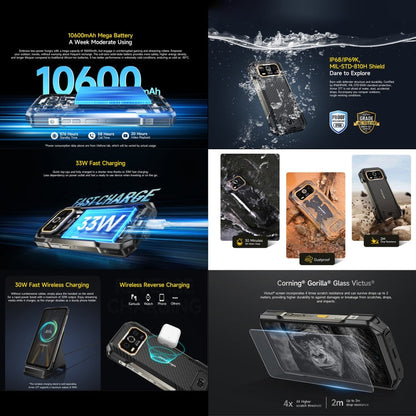 [HK Warehouse] Ulefone Armor 27T Rugged Phone, 12GB+256GB, Thermal Imager, Night Vision, 10600mAh, 6.78 inch Android 14 MediaTek Helio G99 Octa Core, Network: 4G, NFC, OTG (Black)