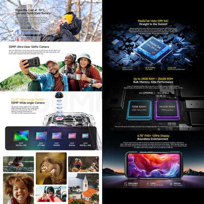 [HK Warehouse] Ulefone Armor 27T Rugged Phone, 12GB+256GB, Thermal Imager, Night Vision, 10600mAh, 6.78 inch Android 14 MediaTek Helio G99 Octa Core, Network: 4G, NFC, OTG (Black)