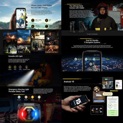 [HK Warehouse] Ulefone Armor Mini 20T Pro, Thermal Imaging, 8GB+256GB, IP68/IP69K Rugged Phone, 4.7 inch Android 15 MediaTek Dimensity 6300 5G Octa Core, Network: 5G, NFC, OTG (Mecha Black)