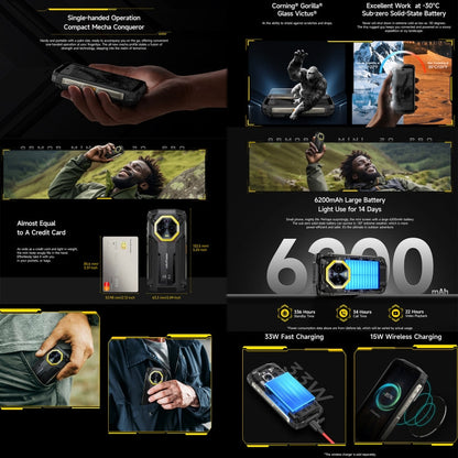 [Entrepôt HK] Ulefone Armor Mini 20 Pro, 8 Go+256 Go, Téléphone robuste IP68/IP69K, Android 15 de 4,7 pouces, MediaTek Dimensity 6300 5G Octa Core, Réseau : 5G, NFC, OTG (Noir Mécha)