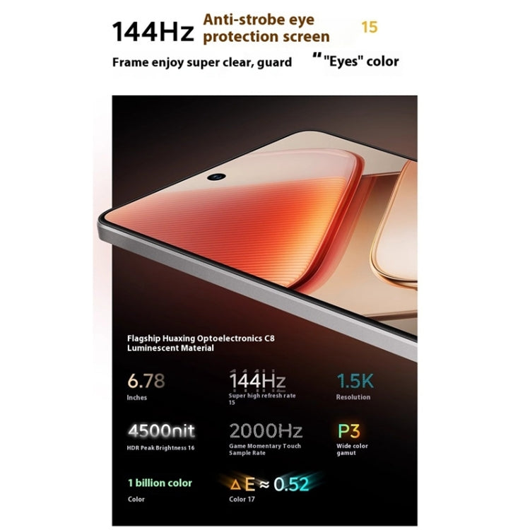 vivo iQOO Z9 Turbo+, 12 Go+512 Go, Android 14.0 OriginOS 4 de 6,78 pouces Dimensity 9300+ Octa Core 3,4 GHz, OTG, NFC, Réseau : 5G, Compatible Google Play (Blanc étoilé)