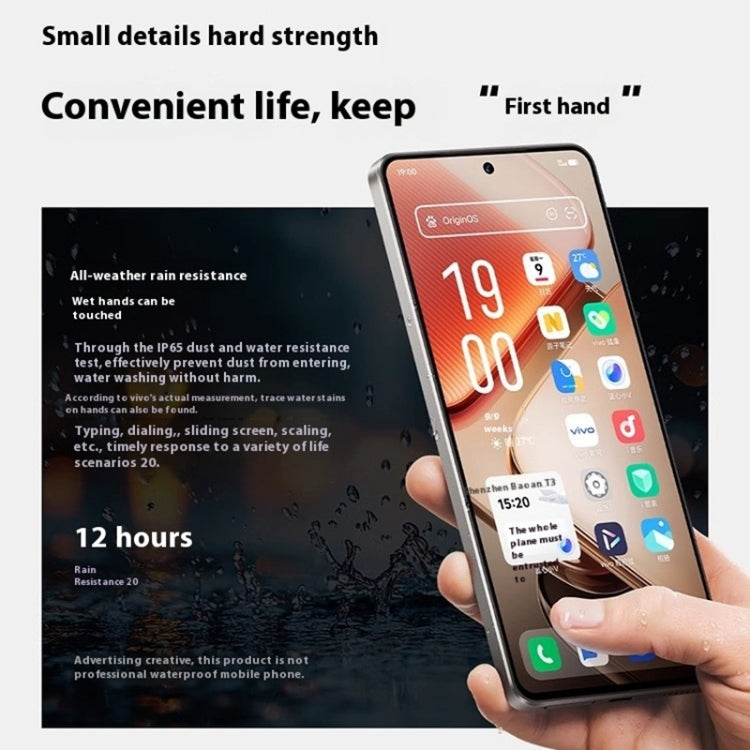 vivo iQOO Z9 Turbo+, 12 Go+512 Go, Android 14.0 OriginOS 4 de 6,78 pouces Dimensity 9300+ Octa Core 3,4 GHz, OTG, NFC, Réseau : 5G, Compatible Google Play (Blanc étoilé)
