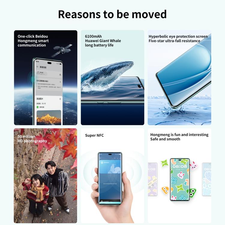HUAWEI Enjoy 70X, 8GB+128GB, Screen Fingerprint, 6.78 inch HarmonyOS 4.2 Kirin 8000A Hexa Core, Network: 4G, OTG, NFC, Not Support Google Play (White)