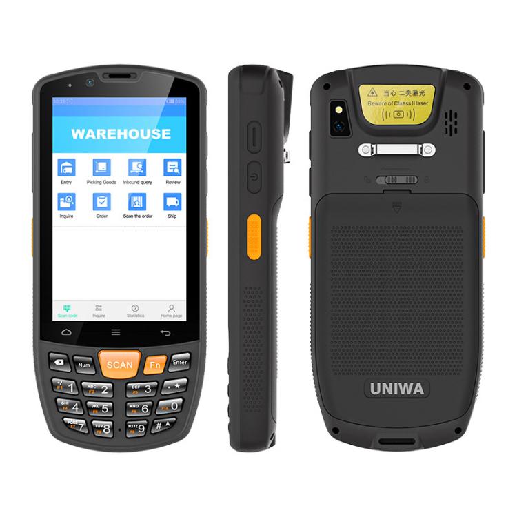 UNIWA HS006 Scanner de codes QR PDA industriel, 2 Go+16 Go, Android 11 de 4,0 pouces MediaTek MT6762 Octa Core, NFC, Réseau : 4G (prise US)