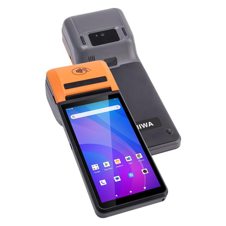 UNIWA V4P Édition Standard, téléphone TPV intelligent Android 13 NFC de 6 pouces avec imprimante thermique, 3 Go+16 Go, Unisoc SC9863a Octa Core, Réseau : 4G (Noir)