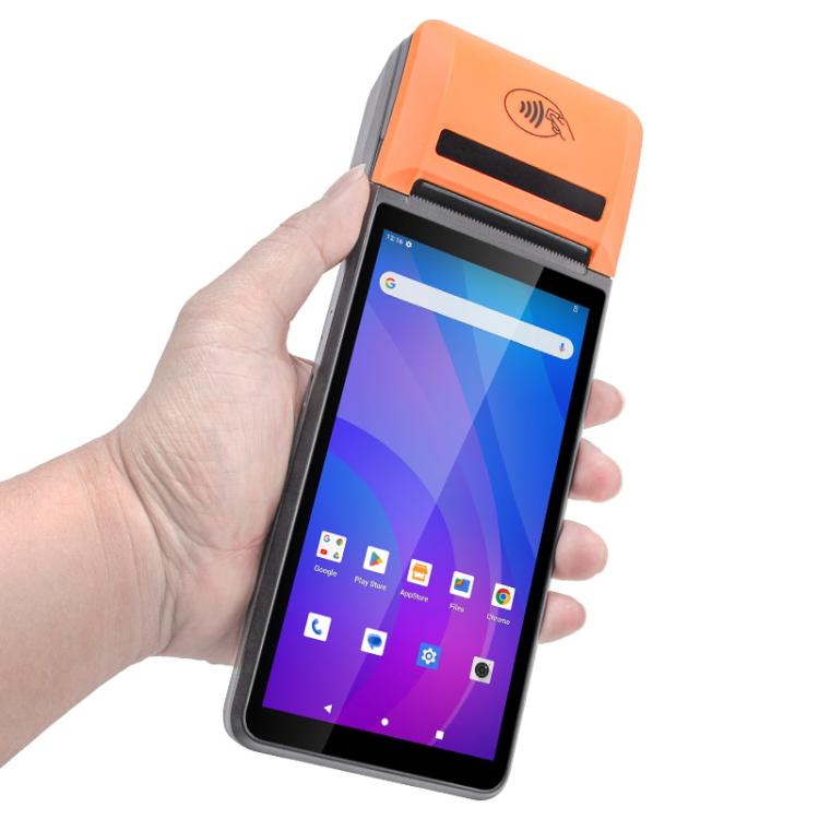 UNIWA V4P Édition Standard, téléphone TPV intelligent Android 13 NFC de 6 pouces avec imprimante thermique, 3 Go+16 Go, Unisoc SC9863a Octa Core, Réseau : 4G (Noir)