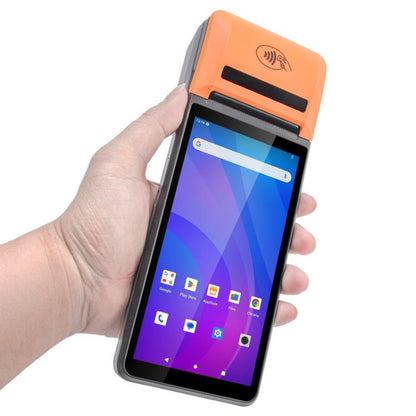 UNIWA V4P Édition Standard, téléphone TPV intelligent Android 13 NFC de 6 pouces avec imprimante thermique, 3 Go+16 Go, Unisoc SC9863a Octa Core, Réseau : 4G (Noir)