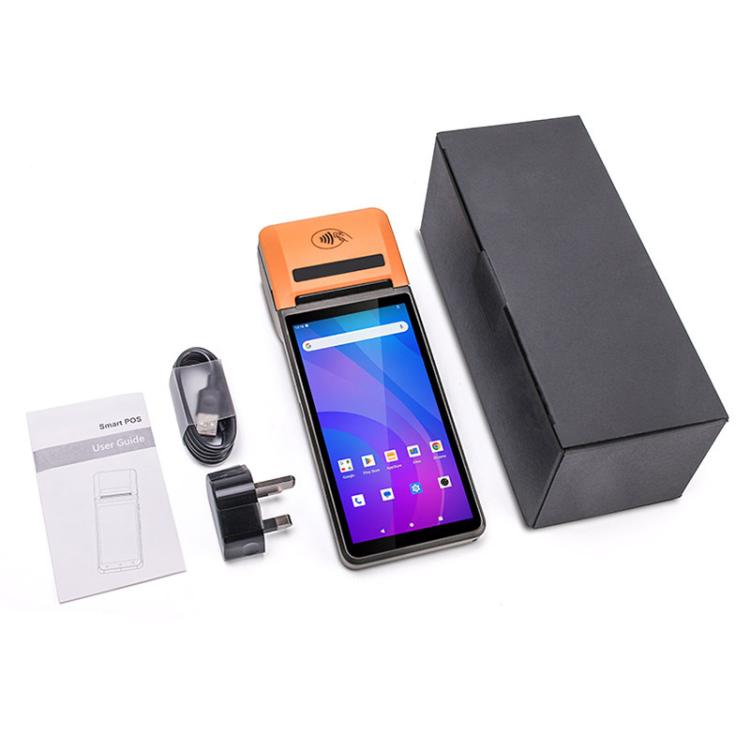 UNIWA V4P Édition Standard, téléphone TPV intelligent Android 13 NFC de 6 pouces avec imprimante thermique, 3 Go+16 Go, Unisoc SC9863a Octa Core, Réseau : 4G (Noir)