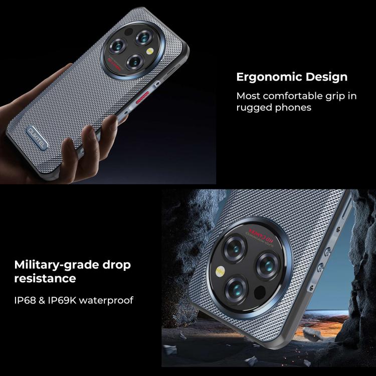 [HK Warehouse] Oukitel WP35 Pro 5G Rugged Phone, 12GB+512GB, 6.6 inch Android 14 MediaTek Dimensity 6300 Octa Core, NFC, OTG, Network: 5G (Black)