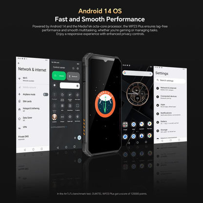 [HK Warehouse] Oukitel WP23 Plus Rugged Phone, 8GB+256GB, 6.52 inch Android 14.0Unisoc T606 Octa-core, NFC, OTG, Network: 4G (Orange)