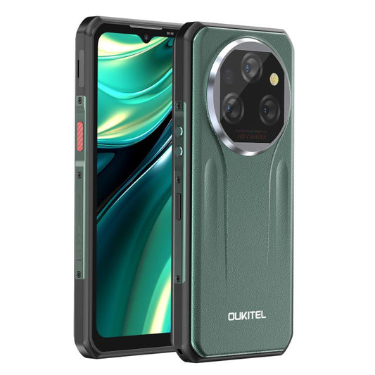 [HK Warehouse] Oukitel WP39 Pro 5G Rugged Phone, 12GB+512GB, Night Vision, Fingerprint Identification, 6.6 inch Android 14 MediaTek Dimensity 6300 Octa Core, NFC, OTG, Network: 5G (Green)