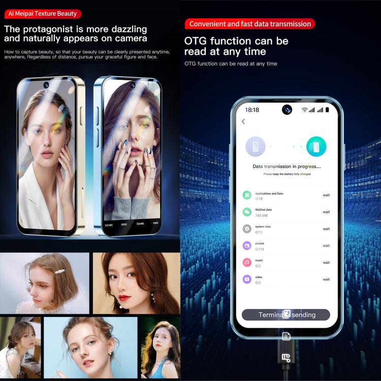 SOYES XS19 Pro, 6GB+128GB, 3.8 inch Android 12.0 MTK6762 Quad Core, Network: 4G, Dual SIM, GPS, OTG, Support Google Play Store (Beige)