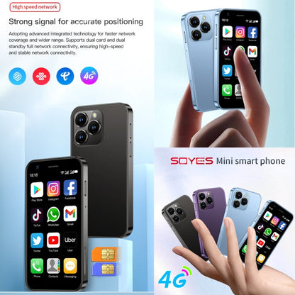 SOYES XS16, 2GB+16GB, 3.0 inch Android 10.0 MTK6737 Quad Core, Bluetooth, WiFi, Network: 4G, Dual SIM, Support Google Play Store (Purple)