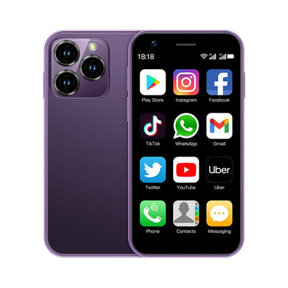 SOYES XS16, 3 Go + 64 Go, Android 10.0 MTK6737 Quad Core de 3,0 pouces, Bluetooth, WiFi, Réseau : 4G, Double SIM, Prise en charge du Google Play Store (Violet)
