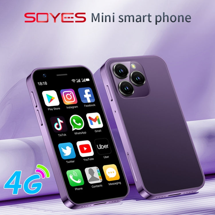 SOYES XS16, 3 Go + 64 Go, Android 10.0 MTK6737 Quad Core de 3,0 pouces, Bluetooth, WiFi, Réseau : 4G, Double SIM, Prise en charge du Google Play Store (Violet)