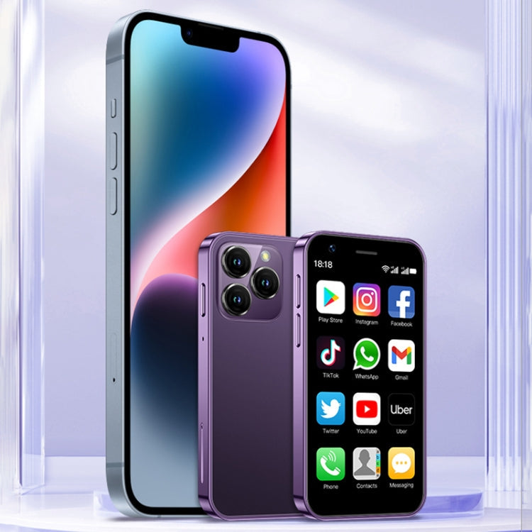 SOYES XS16, 3 Go + 64 Go, Android 10.0 MTK6737 Quad Core de 3,0 pouces, Bluetooth, WiFi, Réseau : 4G, Double SIM, Prise en charge du Google Play Store (Violet)