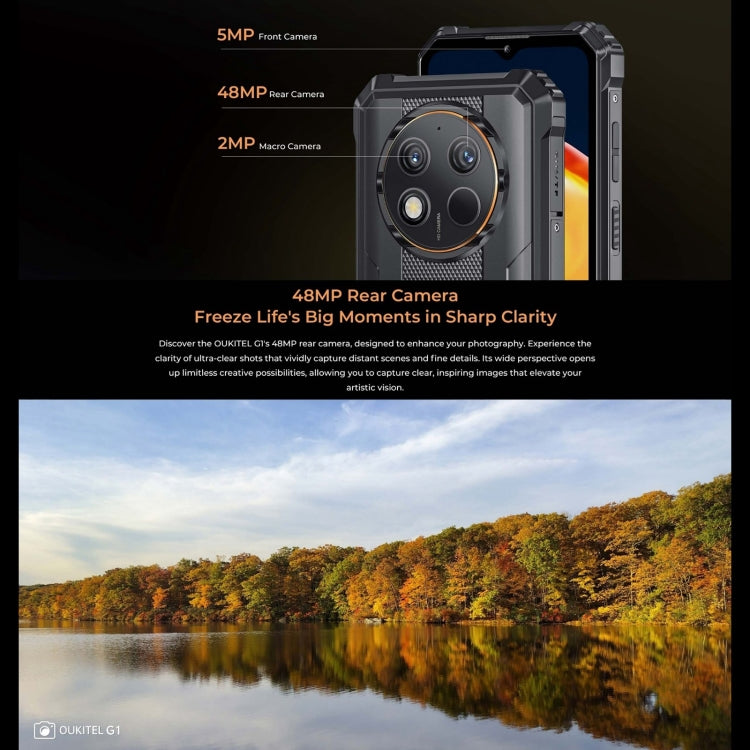 [HK Warehouse] Oukitel G1 Rugged Phone, 6GB+256GB, Fingerprint Identification, 6.52 inch Android 14 T606 Octa Core, NFC, OTG, Network: 4G (Green)