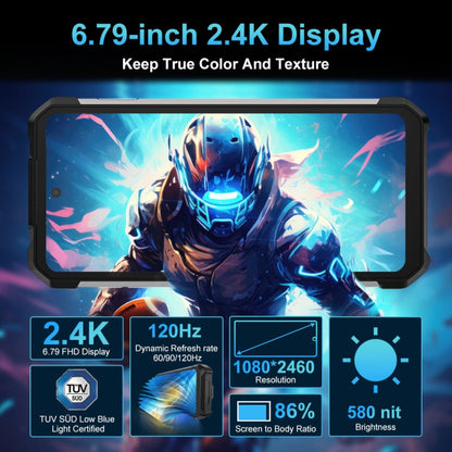 [Entrepôt HK] Unihertz 8849 Tank 2 Pro Night Vision Projector Rugged Phone, 12 Go+512 Go, 6,79 pouces Android 14 MTK6789 Octa Core, Réseau: 4G (Noir)