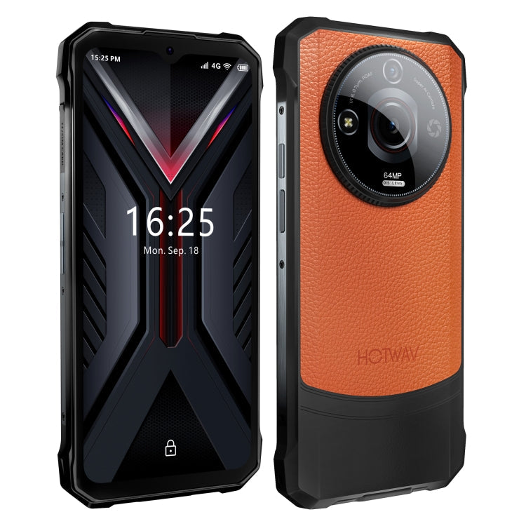 [Entrepôt HK] HOTWAV T7 Pro Téléphone robuste, 6 Go+256 Go, 6280 mAh, Android 13 MT8788 Octa Core de 6,6 pouces, Réseau: 4G, OTG (Orange)