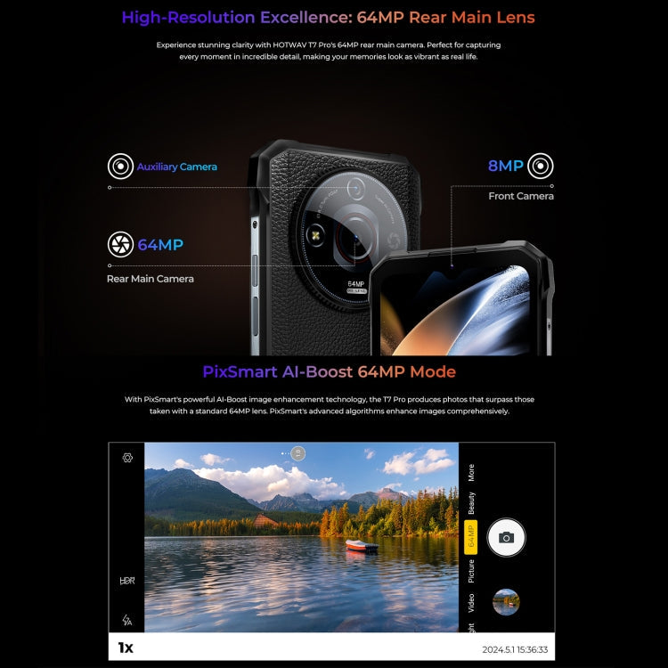 [HK Warehouse] HOTWAV T7 Pro Rugged Phone, 6GB+256GB, 6280mAh, 6.6 inch Android 13 MT8788 Octa Core, Network: 4G, OTG (Black)