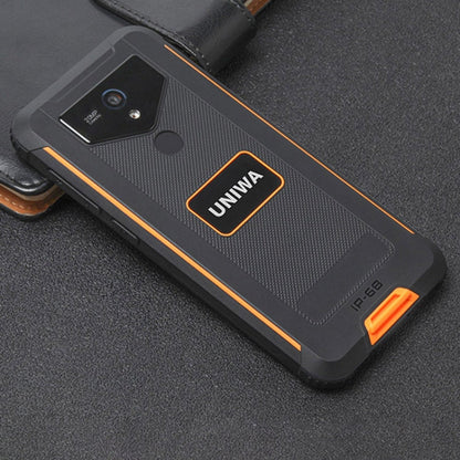 UNIWA F965 Pro Rugged Smart Phone, 6GB+128GB, 6 inch Android 13, MT6762 Octa Core, Network: 4G, NFC, PoC, SOS, UK Plug (Black+Orange)