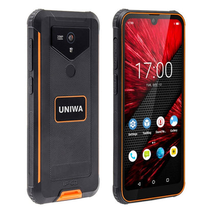 UNIWA F965 Pro Rugged Smart Phone, 6GB+128GB, 6 inch Android 13, MT6762 Octa Core, Network: 4G, NFC, PoC, SOS, AU Plug (Black+Orange)