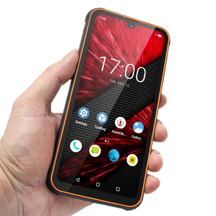 UNIWA F965 Pro Rugged Smart Phone, 6GB+128GB, 6 inch Android 13, MT6762 Octa Core, Network: 4G, NFC, PoC, SOS, AU Plug (Black+Orange)