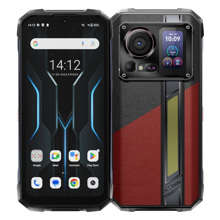 [Entrepôt HK] Téléphone portable robuste HOTWAV Hyper 7 Pro, 16 Go+256 Go, 10800 mAh, Android 14 MediaTek Dimensity 7050 5G de 6,6 pouces, Réseau : 5G, OTG, NFC (Rouge)
