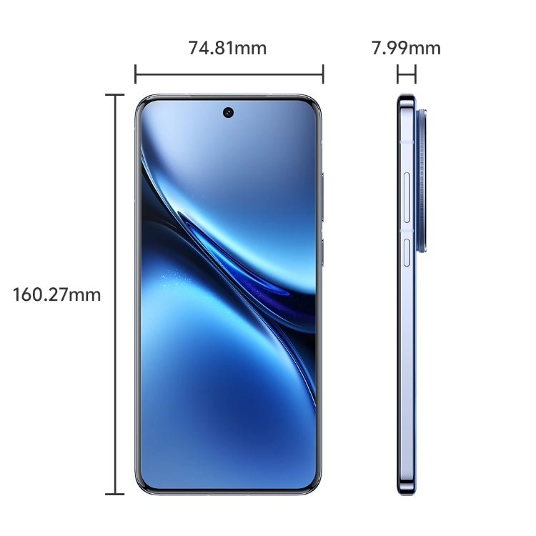 vivo X200, 12GB+512GB, Face ID / Screen Fingerprint Identification, 6.67 inch Android 15 Dimensity 9400 Octa Core, OTG, NFC, Network: 5G, Support Google Play (Sapphire Blue)