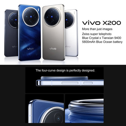 vivo X200, 12GB+512GB, Face ID / Screen Fingerprint Identification, 6.67 inch Android 15 Dimensity 9400 Octa Core, OTG, NFC, Network: 5G, Support Google Play (Black)