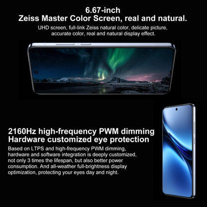 vivo X200, 12GB+512GB, Face ID / Screen Fingerprint Identification, 6.67 inch Android 15 Dimensity 9400 Octa Core, OTG, NFC, Network: 5G, Support Google Play (Black)