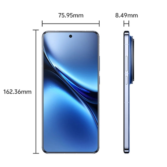 vivo X200 Pro, 16GB+1TB, Face ID / Screen Fingerprint Identification, 6.78 inch Android 15 Dimensity 9400 Octa Core, OTG, NFC, Network: 5G, Support Google Play (Sapphire Blue)