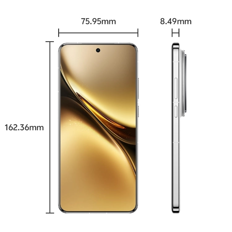 vivo X200 Pro, 16GB+1TB, Face ID / Screen Fingerprint Identification, 6.78 inch Android 15 Dimensity 9400 Octa Core, OTG, NFC, Network: 5G, Support Google Play (White)