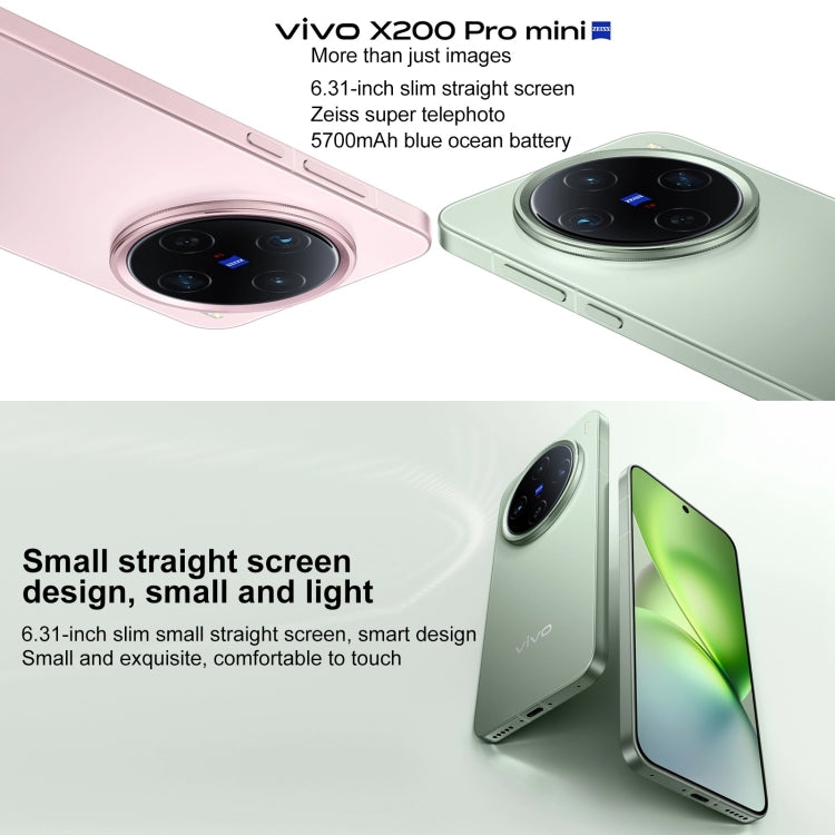 vivo X200 Pro mini, 16GB+1TB, Face ID / Screen Fingerprint Identification, 6.31 inch Android 15 Dimensity 9400 Octa Core, OTG, NFC, Network: 5G, Support Google Play (White)