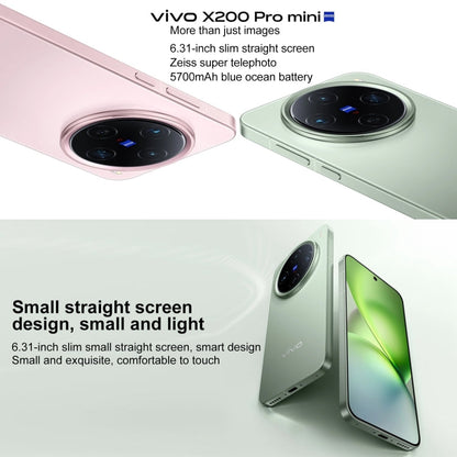 vivo X200 Pro mini, 16 Go+1 To, Face ID / Identification d'empreintes digitales sous l'écran, Android 15 Dimensity 9400 Octa Core de 6,31 pouces, OTG, NFC, Réseau : 5G, Compatible Google Play (Cyan)