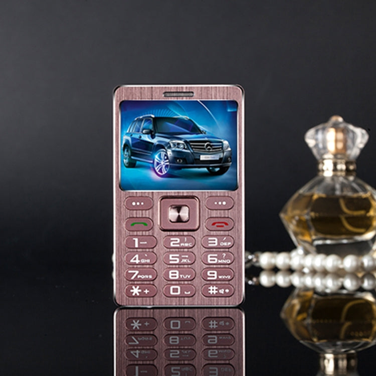Téléphone portable carte SATREND A10, 1,77 pouce, MTK6261D, 21 touches, prend en charge Bluetooth, MP3, anti-perte, capture à distance, FM, GSM, double SIM (or rose)