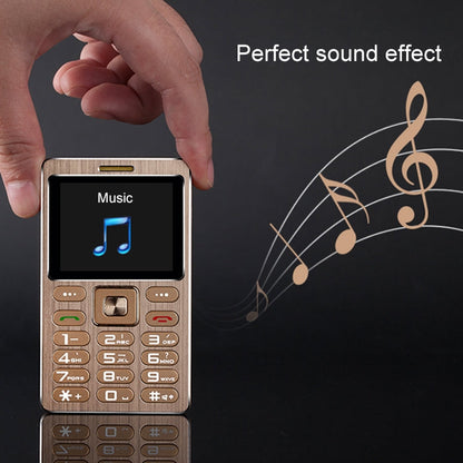 Téléphone portable carte SATREND A10, 1,77 pouce, MTK6261D, 21 touches, prend en charge Bluetooth, MP3, anti-perte, capture à distance, FM, GSM, double SIM (or rose)