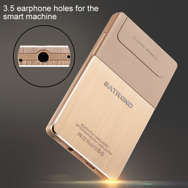 Téléphone portable carte SATREND A10, 1,77 pouce, MTK6261D, 21 touches, prend en charge Bluetooth, MP3, anti-perte, capture à distance, FM, GSM, double SIM (or rose)