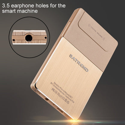 Téléphone portable carte SATREND A10, 1,77 pouce, MTK6261D, 21 touches, prend en charge Bluetooth, MP3, anti-perte, capture à distance, FM, GSM, double SIM (or rose)
