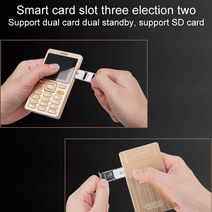 Téléphone portable carte SATREND A10, 1,77 pouce, MTK6261D, 21 touches, prend en charge Bluetooth, MP3, anti-perte, capture à distance, FM, GSM, double SIM (or rose)