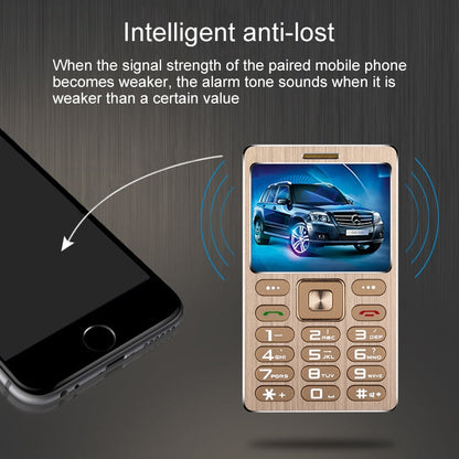 Téléphone portable carte SATREND A10, 1,77 pouce, MTK6261D, 21 touches, prend en charge Bluetooth, MP3, anti-perte, capture à distance, FM, GSM, double SIM (or rose)