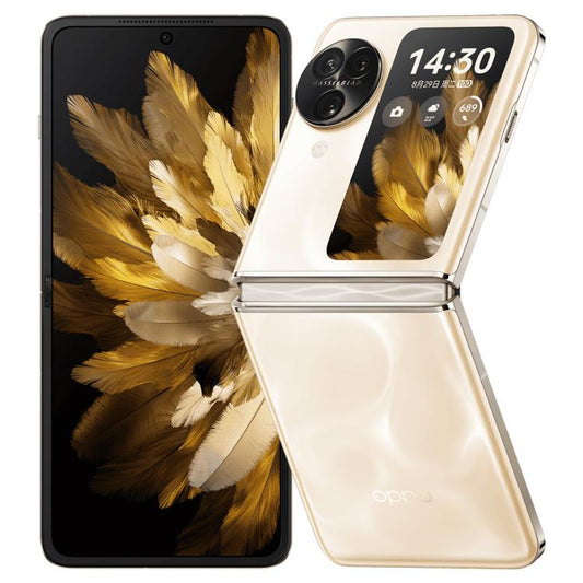 OPPO Find N3 Flip AI, 12GB+256GB, Face ID & Side Fingerprint Identification, 6.8 inch + 3.26 inch Screen ColorOS 13.2 Dimensity 9200 Octa Core, Network: 5G (Gold)