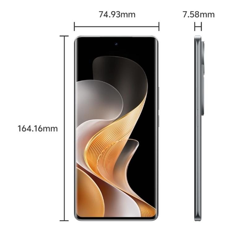 vivo S19 Pro, 16GB+256GB, Face ID / Screen Fingerprint Identification, 6.78 inch Android 14 Dimensity 9200+ Octa Core, OTG, NFC, Network: 5G (Grey)