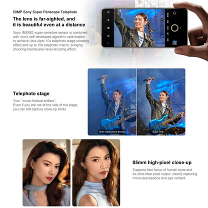 vivo S20 Pro, 16GB+512GB, Face ID / Screen Fingerprint Identification, 6.67 inch Android 15 Dimensity 9300+ Octa Core, OTG, NFC, Network: 5G (Purple)
