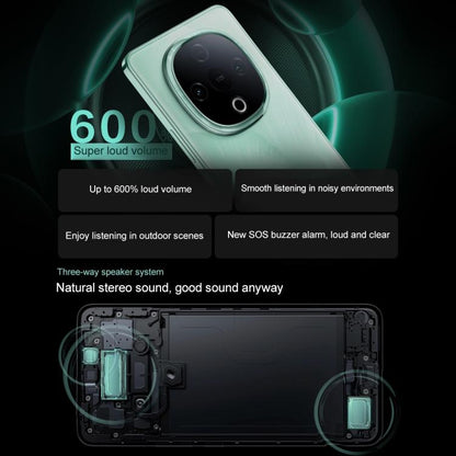 vivo Y300, 8GB+128GB, Face ID / Screen Fingerprint Identification, 6.77 inch Android 15 OriginOS 5 Dimensity 6300 Octa Core, OTG, Network: 5G (Cyan)