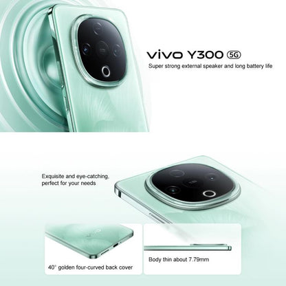 vivo Y300, 12GB+512GB, Face ID / Screen Fingerprint Identification, 6.77 inch Android 15 OriginOS 5 Dimensity 6300 Octa Core, OTG, Network: 5G (White)