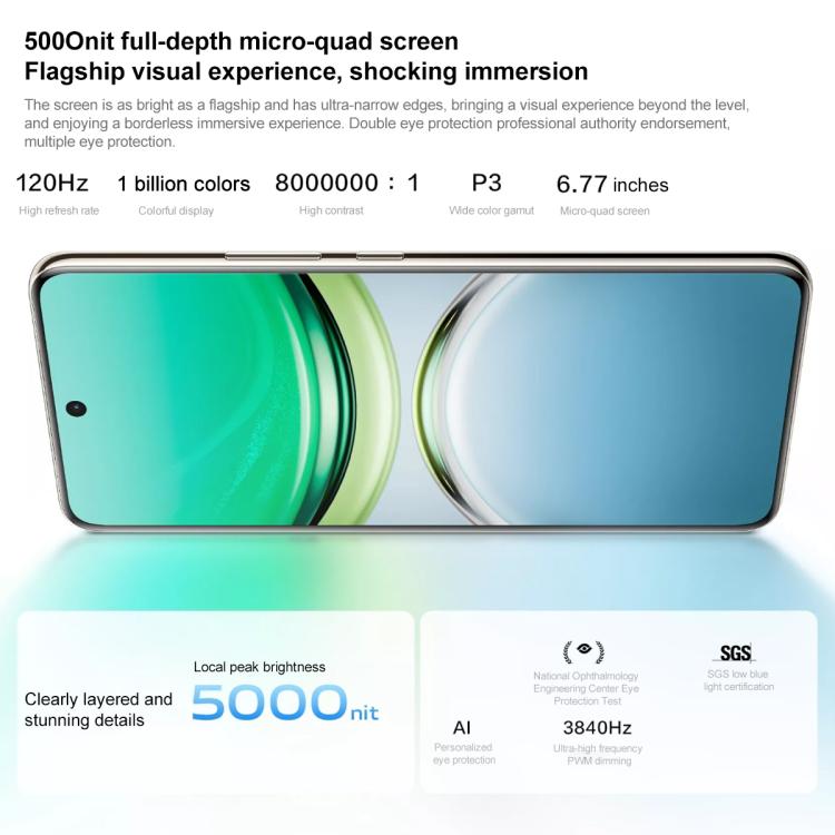 vivo Y300 Pro, 8GB+128GB, Face ID / Screen Fingerprint Identification, 6.77 inch Android 14 OriginOS 4 Snapdragon 6 Gen 1 Octa Core, OTG, Network: 5G (Cyan)
